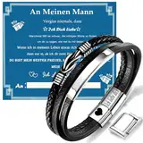 Geschenke für Männer Ehemann Freund - Valentinstag lederarmband mit Gravur " Ich liebe dich " Jahrestag Hochzeitstag Geburtstagsgeschenk Liebesgeschenke für Männer