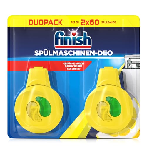 Finish Spülmaschinen-Deo Citrus und Limette – Deo für den Geschirrspüler – Gegen schlechte Gerüche – 1 x 2 Stück