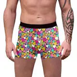 WKAYsIV Herren Unterwäsche Hautfarben lustig sitzende Boxershorts mit mittlerer Taille Günstige Boxershorts Herren (Yellow, M)