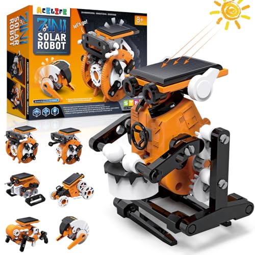 Solar Roboter Spielzeug ab 8 Jahre, Bausatz Roboter mit Solarenergie-Antrieb, Solar Roboter Bauspielzeug für Kinder 8-12 Jahre, STEM Experimente Kinder Spielzeug Geschenke für Jungs 8-12 Jahre