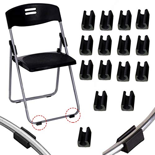 YouU U-förmige Möbelfüße, 12 mm, Rohrklemmen, Bodenschutz, Klemme, Muschelgleiter, Schutz, Möbel, Fußform, rutschfest, für Stuhlbeinspitzen, Schwarz (geeignet für Durchmesser 11–13 mm), 15 Stück