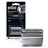 Braun Series 5 Elektrorasierer Scherkopf 52S, ORIGINAL Ersatzscherteil vom Hersteller passend für Braun Herren Rasierer Series 5 (alte Generation), silber, 1er Pack