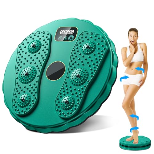 WIYETY Taillentwister mit Zähler, Anti-Rutsch Twist Waist Disc, Taille Drehscheibe mit Fußsohle Massage, Taille Drehscheibe Hüfttrainer, für Hüften und Taille Bewegung, Maximale Tragfähigkeit 300 kg