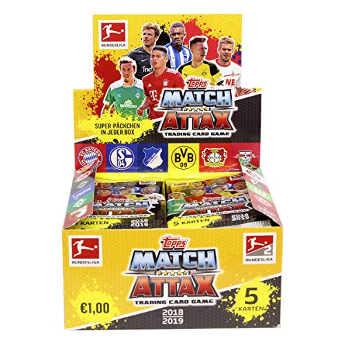 Topps Match Attax - Bundesliga - 50 X 5er Booster = 250 Sammelkarten - Saison 2018-2019