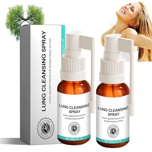 30ml Breath Ease Lungenspray, Breath Ease Lung Cleansing Spray, Lungenreinigungsspray, Leistungsstarke Lungenunterstützung, Reinigung Und Atmung (2pcs,30ml/pcs)