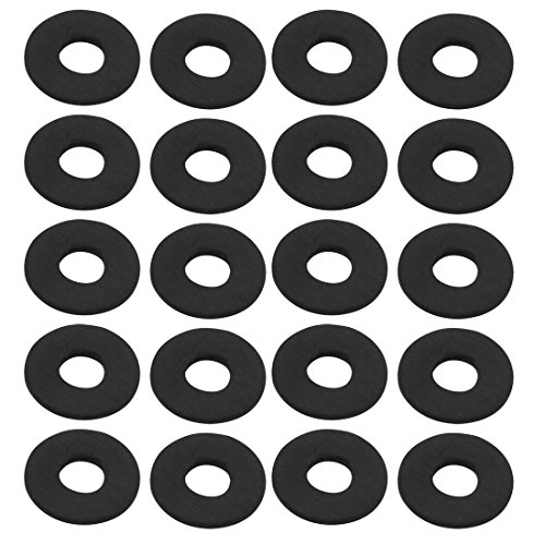 sourcing map 20Stk. 8mm x 20mm x 1,5mm Gummi Öl Dichtung O-Ringe Scheibe schwarz