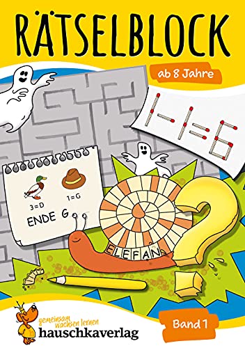 Rätselblock ab 8 Jahre - Band 1: Bunter Rätselspaß für Kinder - Labyrinth, Bilderrätsel, knobeln und logisches Denken fördern (Rätselbücher, Band 633)