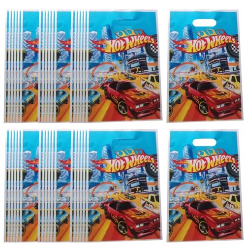 50 Stück Car Geschenktüten, Rennwagen Geschenktüten, Car Party Bag, Rennwagen Partytüten, 17 * 25cm Candy Tüten zum Verpacken von Geschenken, Geburtstagstüten Party Dekoration