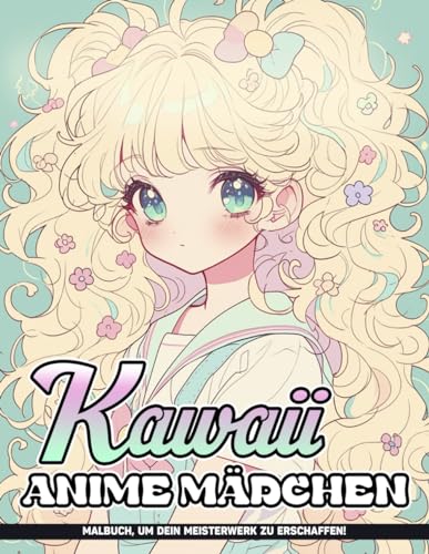 Kawaii Anime Mädchen Malbuch: Niedliche Anime Mädchen Ausmalbilder Für Kinder, Teens, Erwachsene, Perfekte Geschenke Für Jeden Anlass Und Geburtstag