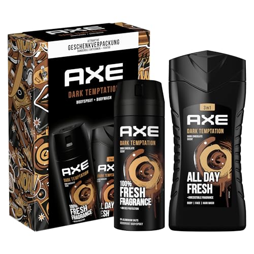 AXE Geschenkset Dark Temptation Pflegeset mit Deodorant und Duschgel (150 ml + 250 ml)