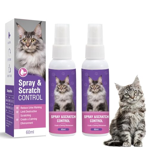 Pet Calming Spray Katzen Beruhigungsmittel Spray 2 Stück Beruhigung Beruhigungsspray FüR Katze Katzenberuhiger Beruhigender Beruhigendes Entspannungs Anti Stress Mittel Calming Anzeichen M