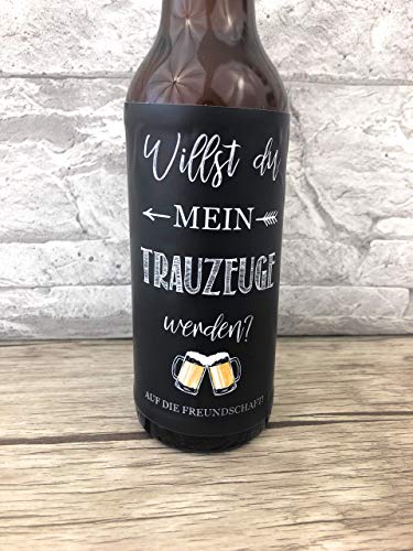 Flaschenetikett Trauzeuge, Geschenk Trauzeuge, Willst du mein Trauzeuge sein?