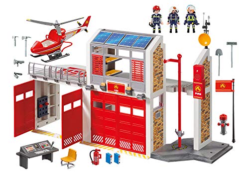 PLAYMOBIL City Action 9462 Große Feuerwache mit Soundeffekten, Ab 5 Jahren