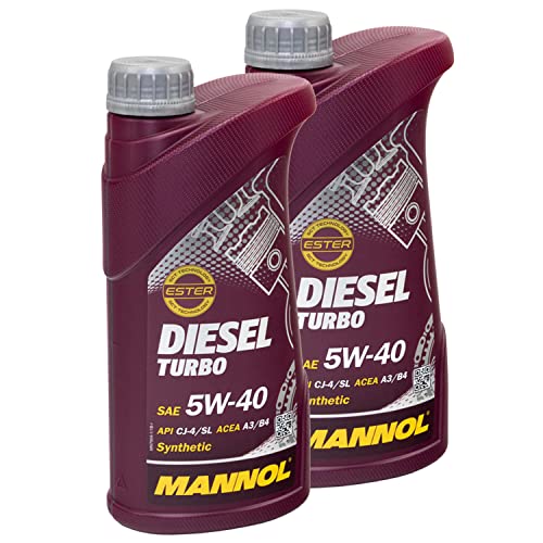 Motoröl MANNOL 5W40 Diesel Turbo API CI4/ SN 2 X 1 Liter