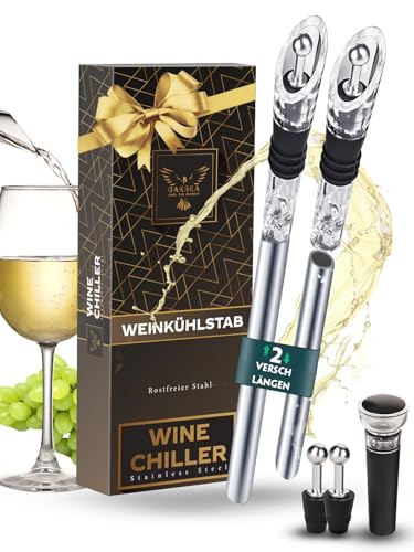 OAKSEA 8-in-1 Weinkühlstab Weihnachtsgeschenke, Weinkühler Geschenke für Männer Frauen Weihnachten, Ideales Adventskalender Geschenk für Weinliebhaber, Flaschenkühler Wein-Zubehör Wichtelgeschenke