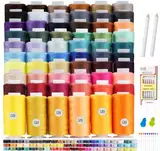 ilauke Nähgarn, 60 Farben, 144 Stück vorgewickelte Spulen, 400 Meter pro Meter, Nähgarn-Set, Zubehör für Universalmaschinen, Notfälle und Reisen, DIY-Hand