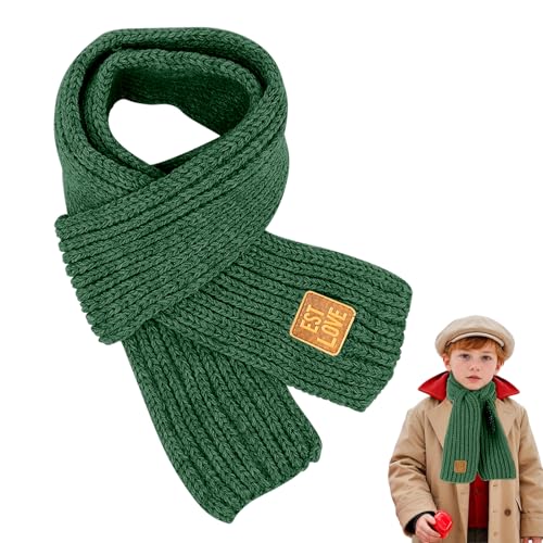 RCYHCY Jungen Mädchen Schals, Kinder Strickschal Winter, Warme Stricken Schal, Kinder Strickschal Wollschal, Winter Strickschal für Mädchen und Jungen, Nackenwärmer Für Jungen Mädchen