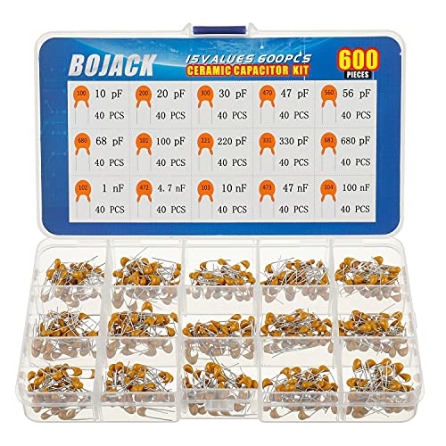 BOJACK 15 Wert 600 Stück Keramik kondensator 10pF 20pF 30pF 47pF 56pF 68pF 100pF 220pF 330pF 680pF 1nF 4.7nF 10nF 47nF 100nF Sortiments kit