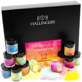 Hallingers Frauen-Wellness-Programm - 12er Badesalz-Geschenk-Set mit Totes Meer-Salzen (Set) - Geschenkideen Weihnachten & Geschenke Weihnachten | Glückwunsch Glückwünsche Neues Zuhause