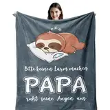 Vatertagsgeschenk für Papa, Papa Geschenk, Papa Geschenk Geburtstag, Geschenke für Papa, Vater Geschenk, Bester Papa Geschenke, Geschenke für Papa von Tochter Sohn, Vatertag Papa Decke 150X130CM