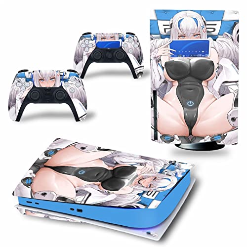 WREXIL LEEWEE Für PS5 Skin Disc Edition & Digital Edition Konsole Und Controller Vinyl Cover Skins Wraps Kratzfest, Kompatibel 19702 Kein Schaum (Size : Disc Version)