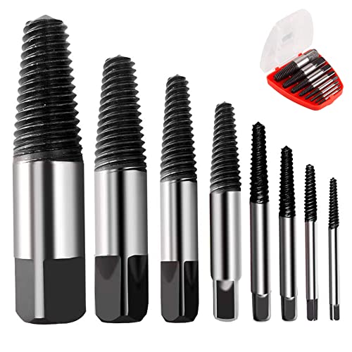 Schraubenausdreher Set Profi,Screw Extractor Kit,Schraubenausdreher 8er Set, Zum Entfernen BeschäDigter Schrauben