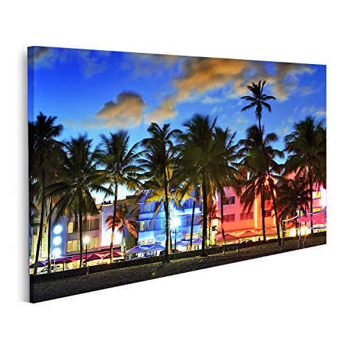 islandburner Bild auf Leinwand Miami Beach Floride Usa Hotels Restaurants Sunset Ocean Drive Bilder Wandbilder Poster