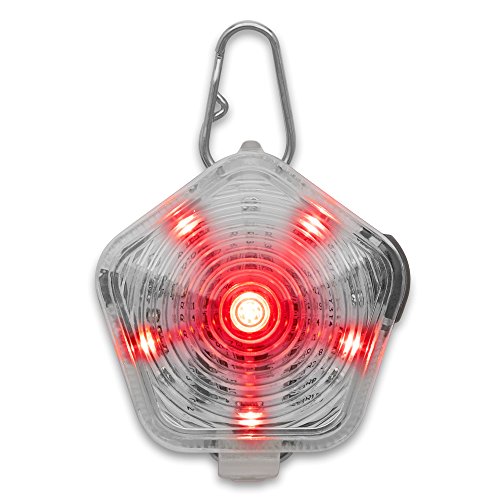 RUFFWEAR LED Sicherheitslicht für Hunde, 3 Farben und 3 Leuchtmodi, Wasserdicht, Wiederaufladbar, Durchsichtig, The Beacon