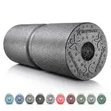 BODYMATE Faszienrolle CARE Mittel-Hart mit umlaufender Rille zu Wirbelsäulen-Entlastung mit E-Book - Carbon-Grey 35x14cm