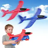 Atuoxing 3 Stücke Flugzeug Spielzeug, Flieger Styropor Kinder, Styroporflieger Flugzeug Kinder für Draußen, Wurfgleiter Wurf Flugzeug Kinder, Kindergeburtstag Geschenke Jungen Mädchen