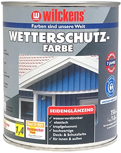 Wilckens Wetterschutzfarbe seidenglänzend, 750 ml, Schwedenrot