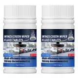 Auto Windschutzscheibe Brausetablette,100 Stück Auto Brausetabletten Auto Scheibenwischer Reinigungsscheibe Auto Glas Konzentrierte Reinigungstabletten für Fenster Bildschirm Glasprodukte