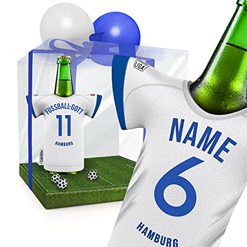 my fan shirt PERSONALISIERT Hamburg Trikotkühler Fanartikel Männer | Passend für Hamburger SV HSV | Mann Freund Opa Bruder Geburtstag Weihnachts-Geschenk Wichtel Flaschenkühler by MYFANSHIRT.com