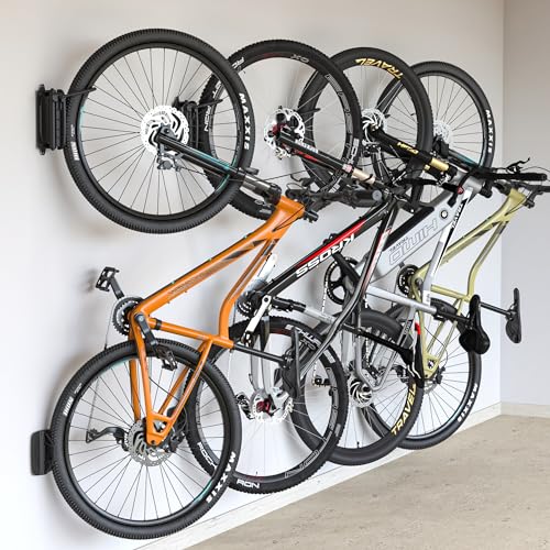 monTEK Schwenkbare Fahrrad-Wandhalterung, Fahrradaufhänger für die Garage, Wandhalterung für Fahrräder, Platzsparender Stabiler Wandfahrradstände