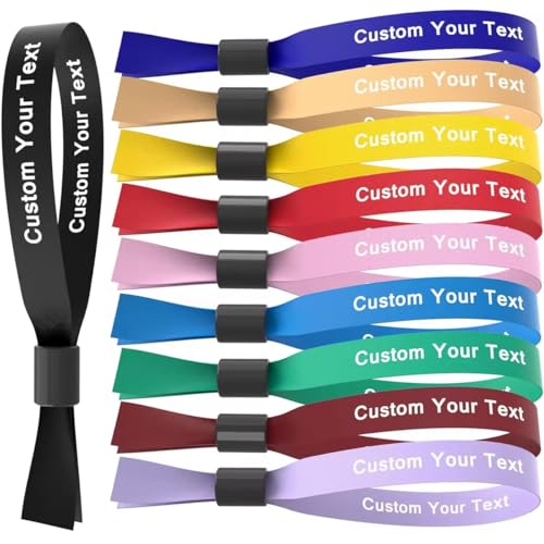 50/100 stücke Individuelle Personalisierte Armbänder Stoff Event Armbänder VIP Handgelenk Einweg Armbänder Events Konzert Party