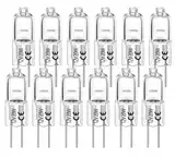 VINBE G4 Halogenlampe 20W 340LM T3 Dual Pin AC/DC12V Licht, verwendet für Kuppeleuchten, Kronleuchter, Gleisbeleuchtung, Gleisbeleuchtung, warmweiß 2700K, 12 Pack