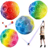 Qintora Jump Ball, 7 cm Mondball, Lavaball, Galaxy Bouncy Ball, hohe Springkraft, Knallendes Geräusch (4 Galaxy Ball-C)