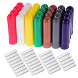 EBOOT 28 Sets Ätherisches Öl Aromatherapie Nasale Inhalator Röhren Nachfüllbarer Inhalator Stick, 7 Farben, mit Docht