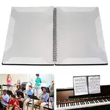 BUZIFU Notenhefter für Musiknoten A4 Notenmappe Chormappe 30 Páginas/60 Taschen Klavier-Notenordner Papier Dokumente Halter Aufbewahrung Noten Präsentationsmappe für Musiker und Band Music Note