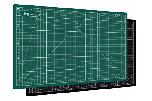 Profi 5-LAGIGE Schneidematte, schneidunterlage A1 (60x90cm), selbstheilend Altera PRO, Grün/Schwarz beidseitig mit Raster