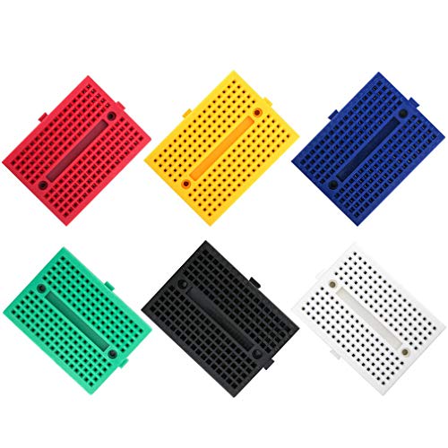 Hailege 6pcs SYB-170 Lötfreie Prototyp-Platine 170 Verbindungspunkte Mini Breadboard YB-170 Lötfreie Prototyp-PCB-Brotplatine mit Rückseitenkleber Raspberry Pi