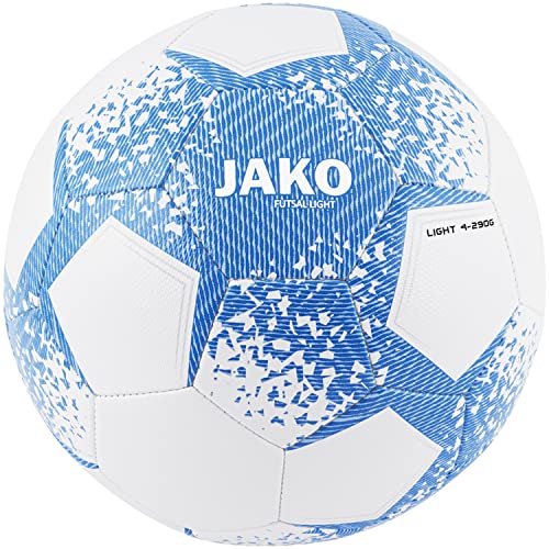 JAKO Unisex Ball Futsal Light, Weiß/Jako-Blau/Lightblue, 4