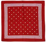 Harrys-Collection Unisex Bandana Bindetuch 100% Baumwolle (1 er 6 er oder 12 er Pack), Farbe:Punkte rot