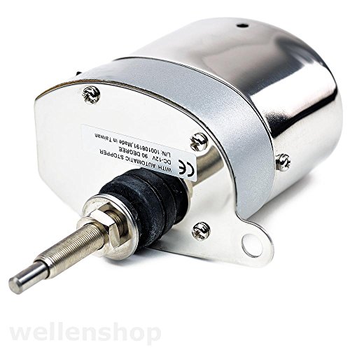 wellenshop 12 V Scheibenwischermotor 90° Automatic-Stop Edelstahl