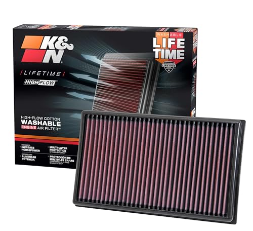 K&N Motorluftfilter 33-3005: Hochleistung, Abwaschbar, Ersatzfilter, Erhöhte Leistung, 2012-2024 (Golf, Tiguan, Passat, Polo, A3, Q2, S3, TT, Ateca, Leon, Laroq, Octavia)