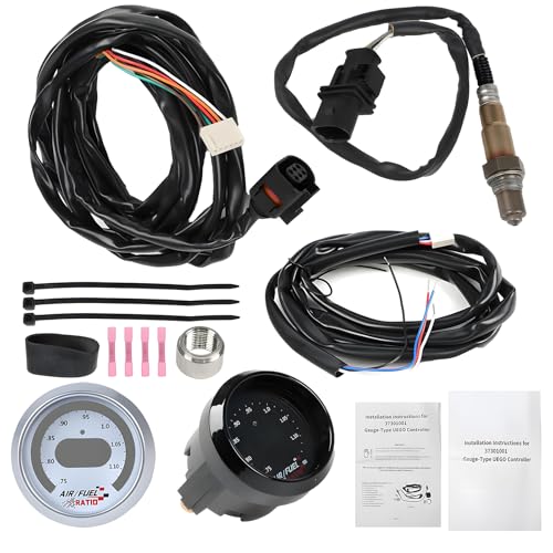 30-4110 UEGO Luft/Kraftstoff Verhältnis Messgerät mit 4.9 LSU Sensor, Breitband O2 Control Sensor Kit 0-5V Analogausgang (10-20 AFR Bereich mit Digital AFR Controller Messgerät