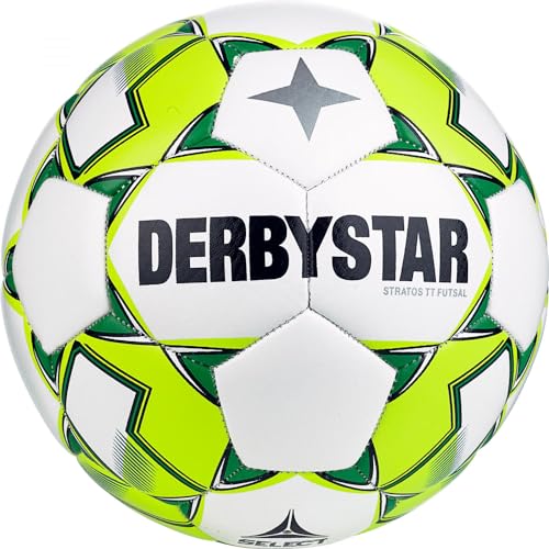 Derbystar Fußball Stratos TT v23, Weiß/Gelb/Blau, 4