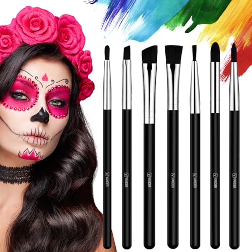 7pcs Schminkpinsel Set,Profi Makeup Pinsel Set für Kinderschminke Theaterschminke Halloween Karnevals Schminke