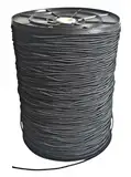 dyck24 Gummiband, 2,2 mm Durchmesser, 5 Meter schwarz, Rund, Gummischnur, Gummikordel, Gummilitze, Elastische Schnur, Armbänder, Gummiseil, Expanderseil, Faden Rundgummi
