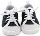 Götz 3402543 Sneaker Denim Puppenschuhe - Puppenkleidung & Puppenzubehör für Babypuppen Gr. S von 30 - 33 cm und Stehpuppen Gr. XS von 27 cm